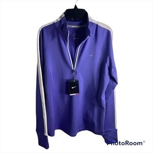 Nike Sweatshirt Medium Purple Zip Women’s NWT Dri Fit